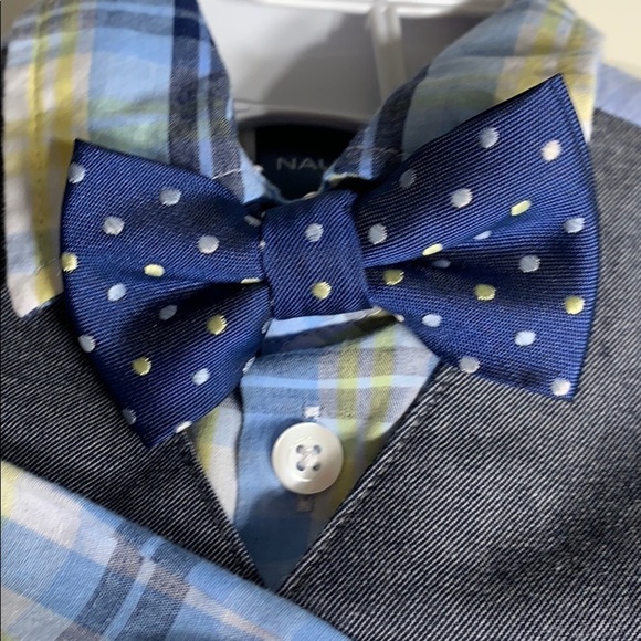 Nautica 4 Piece dapper don Vest Bow Tie Short set little gentleman 24 months - Picture 5 of 6